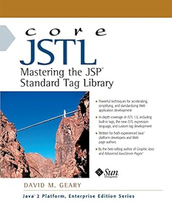 core jstl mastering the jsp standard tag library 1st edition david geary 0131001531, 978-0131001534