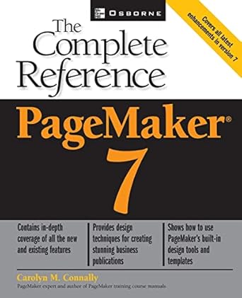 pagemaker 7 the complete reference 1st edition carolyn connally 0072193581, 978-0072193589