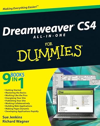 dreamweaver cs4 all in one for dummies 1st edition sue jenkins ,richard wagner 0470391804, 978-0470391808