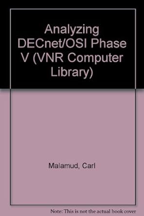 analyzing decnet/osi phase v 1st edition carl malamud 0442003757, 978-0442003753