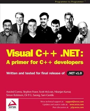 visual c++ net a primer for c++ developers 1st edition aravind corera ,stephen fraser ,sam gentile ,niranjan