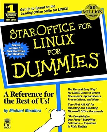 staroffice for linux for dummies 1st edition michael meadhra 0764505769, 978-0764505768
