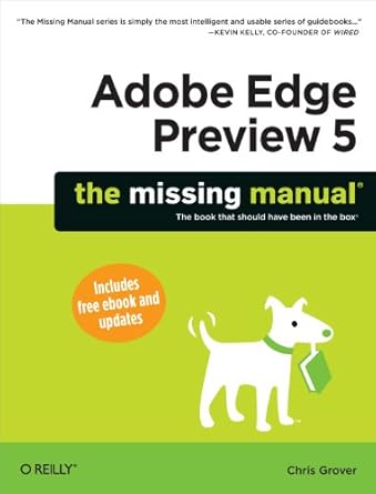 adobe edge preview 5 the missing manual 1st edition chris grover 1449330304, 978-1449330309