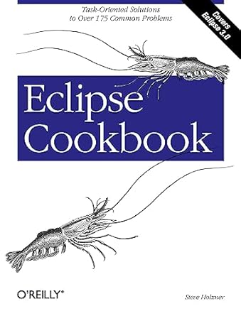eclipse cookbook task oriented solutions to over 175 common problems 1st edition steve holzner 0596007108,