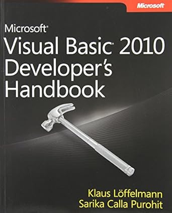 microsoft visual basic 2010 developers handbook 1st edition klaus loffelmann ,sarika calla purohit
