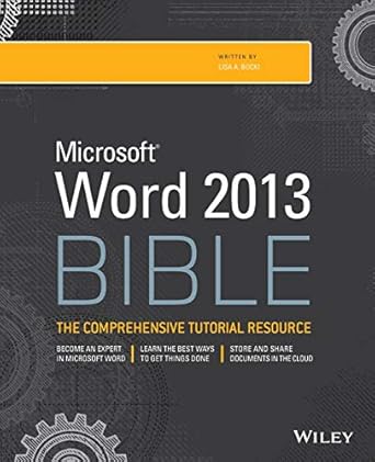 microsoft word 2013 bible 1st edition lisa a bucki 1118488121, 978-1118488126
