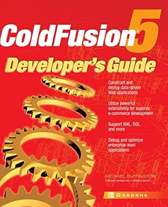 coldfusion 5 developers guide 1st edition michael buffington 0072132256, 978-0072132250