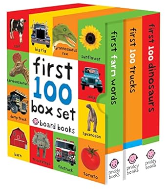 first 100 box set farm dino trucks 1st edition roger priddy 1684492602, 978-1684492602