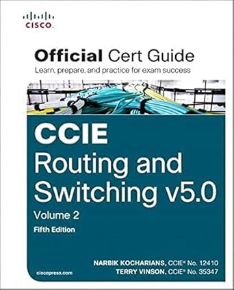 ccie routing and switching v5 0 official cert guide volume 2 1st edition narbik kocharians ,terry vinson