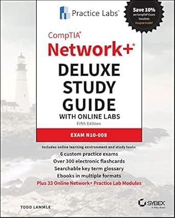 comptia network+ deluxe study guide with online labs exam n10 008 1st edition todd lammle 1119813441,