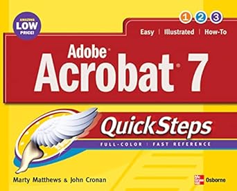 adobe acrobat 7 0 quicksteps 1st edition marty matthews ,john cronan 0072260327, 978-0072260328