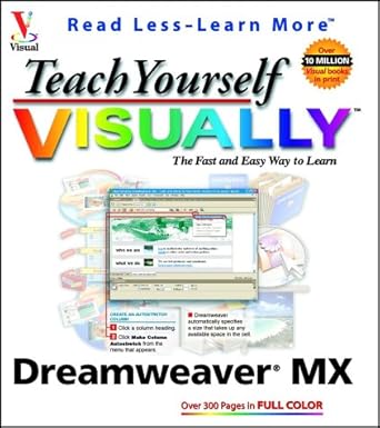 teach yourself visually dreamweaver mx 1st edition janine warner ,ivonne berkowitz 0764536974, 978-0764536977