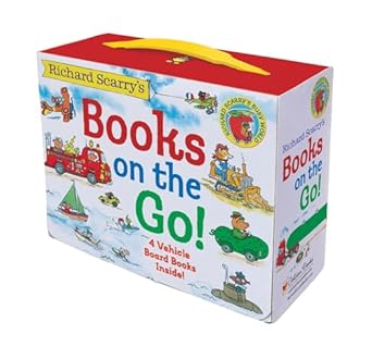 richard scarrys books on the go 4 board books 1st edition richard scarry 0375875220, 978-0375875229