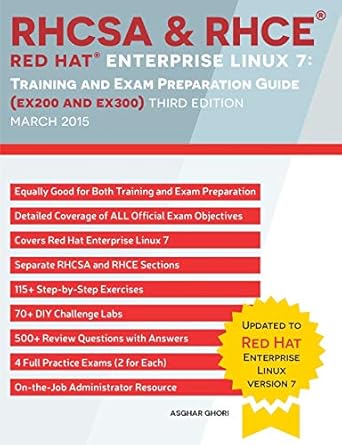 rhcsa and rhce red hat enterprise linux 7 training and exam preparation guide 1st edition asghar ghori