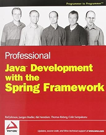 professional java development with the spring framework 1st edition rod johnson ,j rgen h ller ,alef arendsen