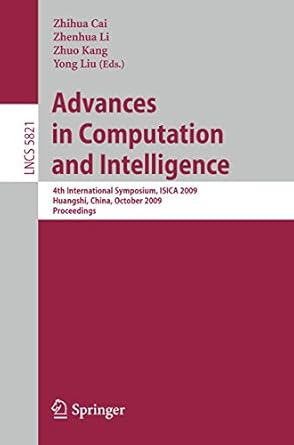 advances in computation and intelligence 4th international symposium on intelligence computation and
