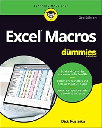 excel macros for dummies 1st edition dick kusleika 1119844436, 978-1119844433