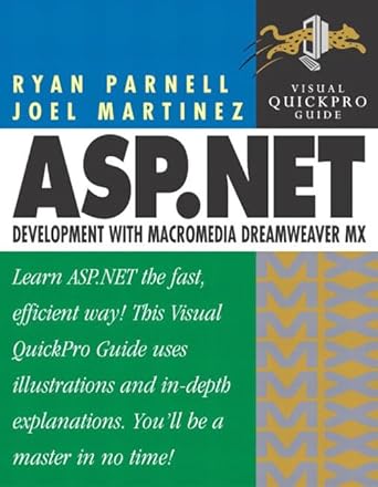 asp net development with macromedia dreamweaver mx visual quickpro guide 1st edition ryan parnell ,joel