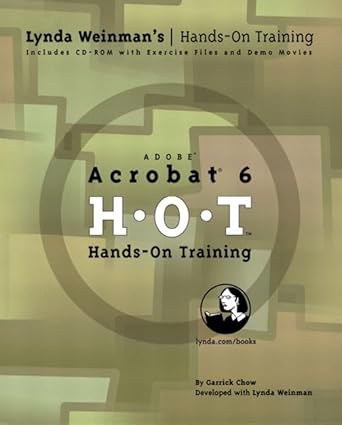adobe acrobat 6 hands on training 1st edition garrick chow ,lynda weinman 0321202996, 978-0321202994
