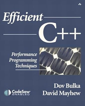efficient c++ performance programming techniques 1st edition dov bulka ,david mayhew 0201379503,