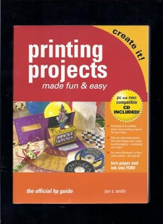 printing projects made fun and easy 1st edition jan s smith ph d ,vyomesh joshi 0131404113, 978-0131404113
