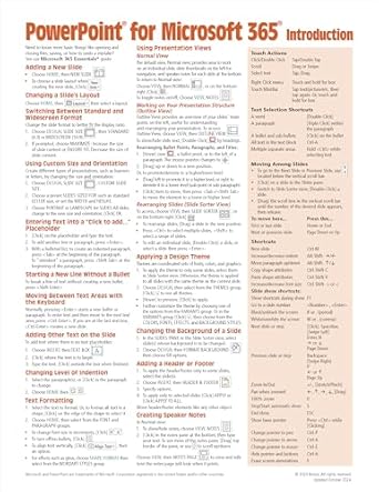 powerpoint for microsoft 365 introduction quick reference guide windows version 1st edition beezix inc