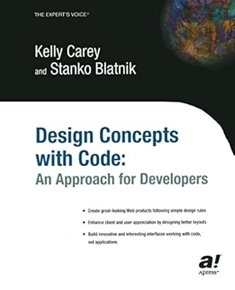 design concepts with code an approach for developers 1st edition stanko blatnik ,kelly carey 1590591119,