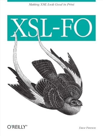 xsl fo 1st edition dave pawson 0596003552, 978-0596003555