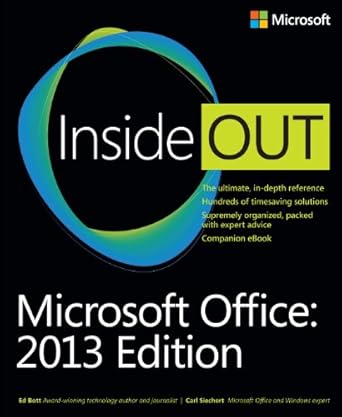 microsoft office inside out 1st edition ed bott ,carl siechert 0735669066, 978-0735669062
