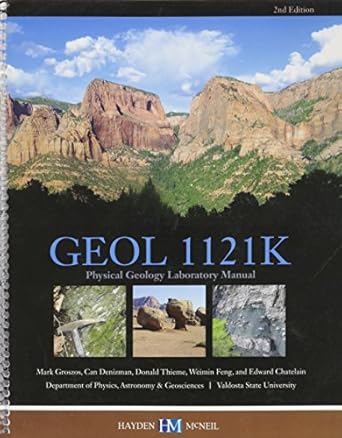 geol 1121k physical geology laboratory manual 1st edition groszos ,denizman ,thieme ,chatelain 0738041874,
