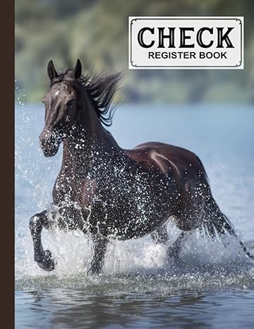 check register book horse cover check register book a simple checking account transaction register 120 pages