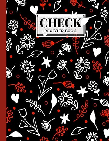 check register book check register book flowers cover 120 pages size 8 5 x 11 to check bank transaction and