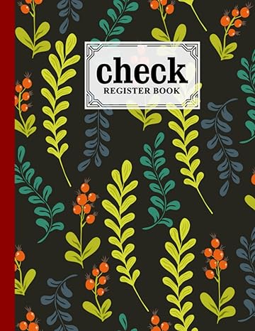 check register book check register book herbs and berries cover 120 pages size 8 5 x 11 to check bank