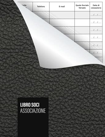 libro soci associazione registro dei soci adatto a piccole e grandi associazioni 120 pagine numerate formato