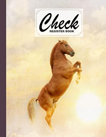 check register book check register book horse cover check and debit card register 120 pages size 8 5 x 11