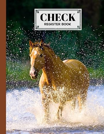 check register book check register book horse cover 120 pages size 8 5 x 11 to check bank transaction and