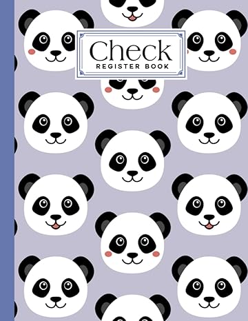 check register book cute panda cover check register book a simple checking account transaction register 120
