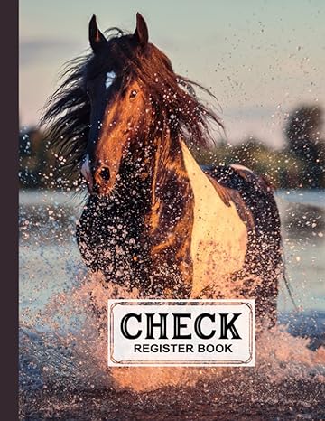 check register book horse cover check register book a simple checking account transaction register 120 pages