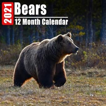 mini calendar 2021 bears cute bear photos monthly small calendar with inspirational quotes each month 1st