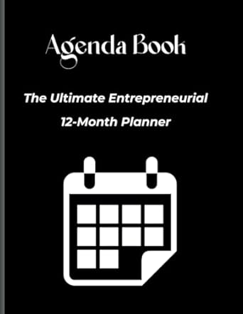agenda book the ultimate entrepreneurial 12 month planner 1st edition melissa j pond b0cpm15djl