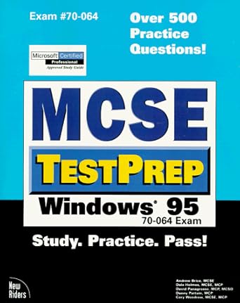mcse testprep windows 95 70 64 exam 1st edition team of mcse's and mct's 0789716097, 978-0789716095