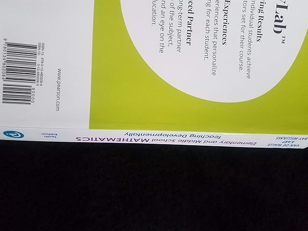 elementary and middle school mathematics teaching developmentally plus mylab education with enhanced pearson