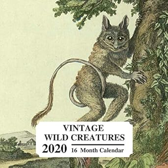 vintage wild creatures 2020 16 month calendar beautiful illustrations of different species great book gift