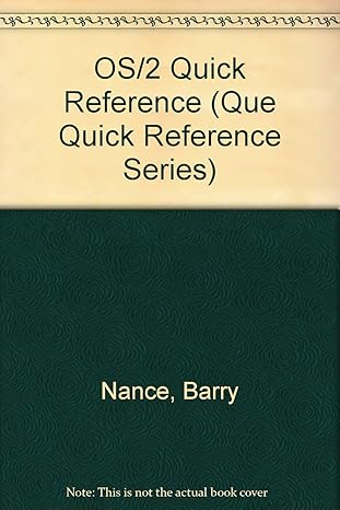 os/2 2 0 quick reference 1st edition barry nance 1565290682, 978-1565290686