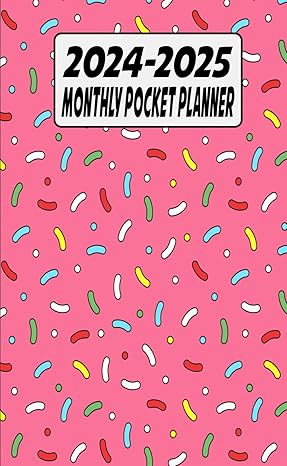 monthly pocket planner 2024 2025 for purse small size 2 year pocket calendar candy cover 1st edition ash raf