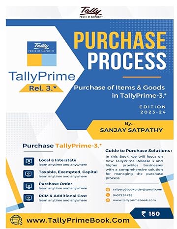 purchase process of goods and services in tallyprime 3 1st edition sanjay satpathy b0cn43z4jg, 979-8867242312