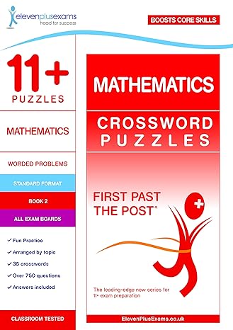 11+ puzzles mathematics crossword puzzles book 2 1st edition eleven plus exams 1912364514, 978-1912364510