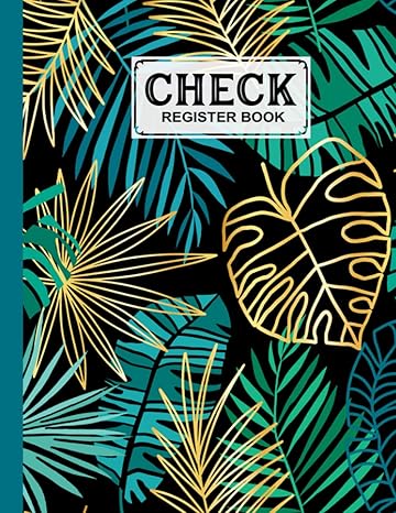 check register book check register book jungle leaves cover check and debit card register 120 pages size 8 5