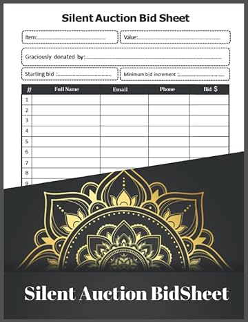silent auction bid sheets charity event auction bid tracker fundraising event planner and silent auction bid