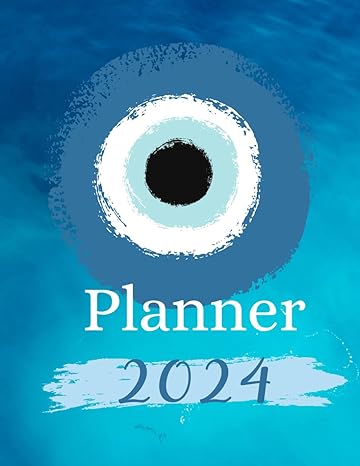2024 planner evil eye calendar for tired women large sized 8 5 x 11 agenda book featuring calendar passwords